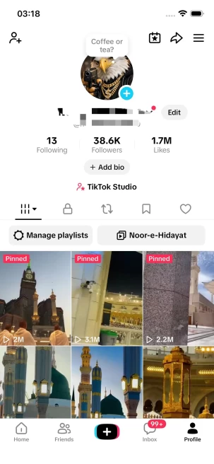Monetized 38K Real Followers+1.7M Real Likes Account/ Creator Rewards Program Activated/ Full Access