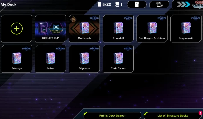 AC447-Lv18-8 Deck (Dracotail-Odion-Artmage-Mathmech-Etc)-Gems 4700-17 Royale Finish