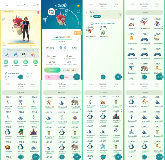AC1342 -lv 60 Instinct | x10 3000CP | x120 2000CP | x36 Legendary | x2 SHUNDO | x109 shiny | x24 100IV | shundo Gyarados | shiny Virizion | Nihi