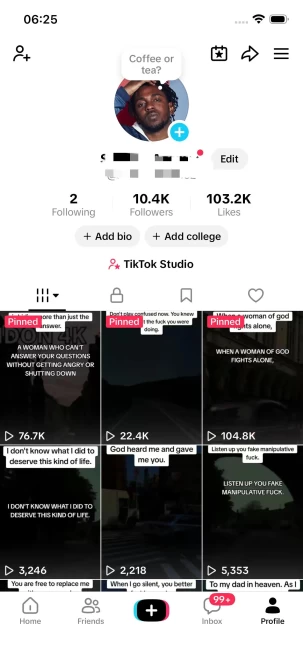USA Monetized Account/ 10K Real Followers+100K Real Likes/ Creator Rewards Program Activated/ Live Stream/ Full Access
