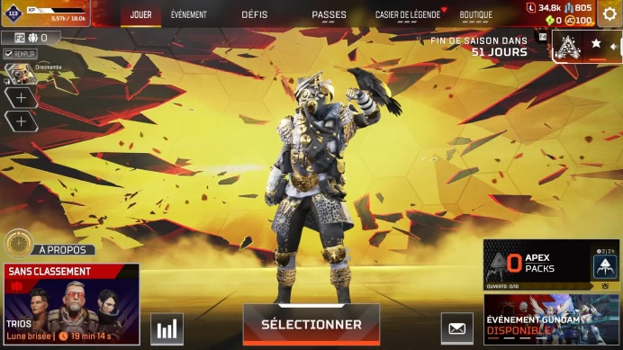 [Code 9552] [EA/Steam] Level 113 / 4 Legendary + 34k Token Legends / Very Cheap