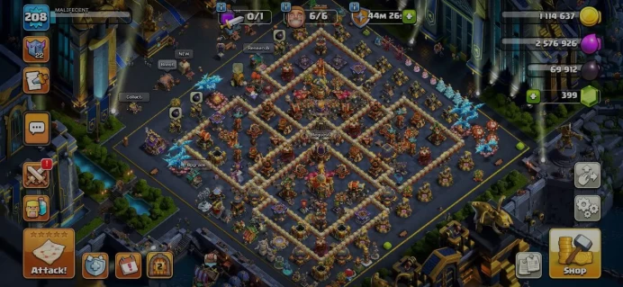 TH 16 Max, 7 Equipment Epic, 8 Hero Skin, Wall Full Max, Defense Max, Hero High Level, 170 League Medal, 1 Map Skin