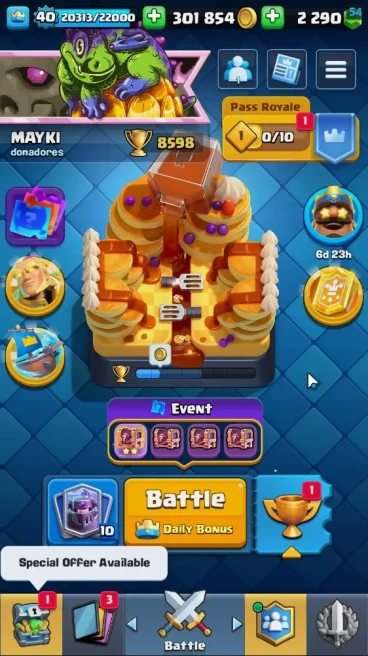 Lv 40|Trophy 8598|KTL 13|Limited Skin|Card 121| 1 HERO 9 EVO 8 Champ 21 Legend 33 Epic 30 Rare |1 Wild Shard|Take Email(CR1596)
