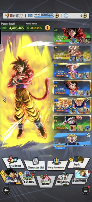 D978-IOS+Android-4 UL(Buu Kid+SS Goku)+LR Super Vegito+15 Legends Limited+Equipment+Namek Goku+SS2 Goku+Vegito Green