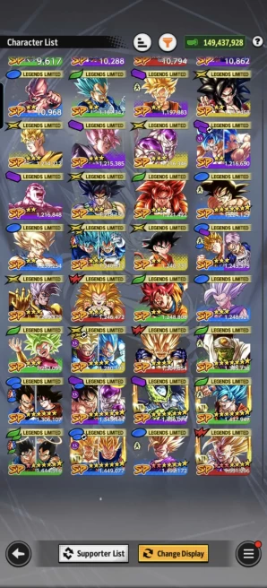D978-IOS+Android-4 UL(Buu Kid+SS Goku)+LR Super Vegito+15 Legends Limited+Equipment+Namek Goku+SS2 Goku+Vegito Green
