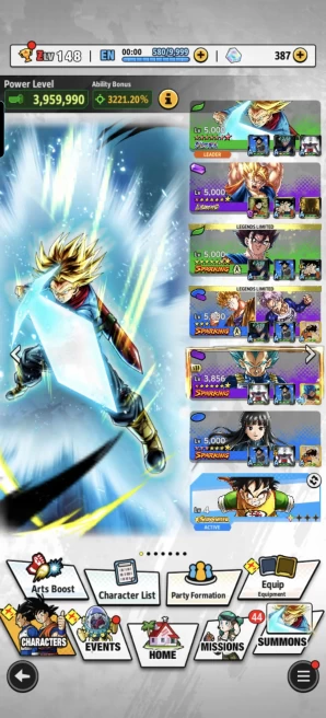 D979-IOS+Android-UL Trunks Full Red Star+LR Super Vegito+16 Legends Limited+Good Team+Equipment+Trunks and Gohan+Trunks and Vegeta