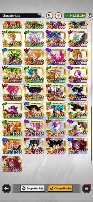 SUPER VIP ACCOUNT-17 ULTRA+842 MILLIONS POWERS+LR SUPER VEGITO+65 LEGENDS LIMITED+VIP ZENKAI+VIP EQUIPMENT
