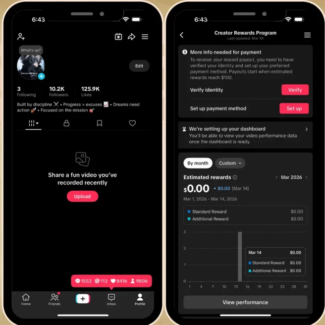 France Monetized Creator Rewards Account – 10K+ Organic Followers | 125K+ Likes | Full Ownership + Verified Clean History | Instant Earnings