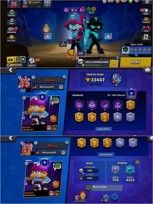 OP BS 33.4k TROPHY, 85/100 UNLOCKED, 5 HYPERCHARGED, 1 MAXED, 189 OP SKINS [6 MYTHIC+4 LEGENDARY+2 HYPERCHARGED] , 372 PINS, 287 ICON,135 SPRAYS