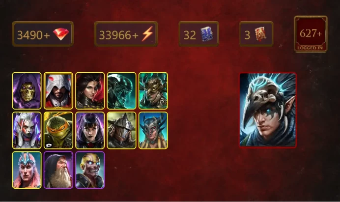 [STARTER]Nais the Shadowthief+Geomancer+Skeletor+Ezio Auditore+Adelyn+Xenomorph+Leminisi the Gold-Wing+Visix+43Epics