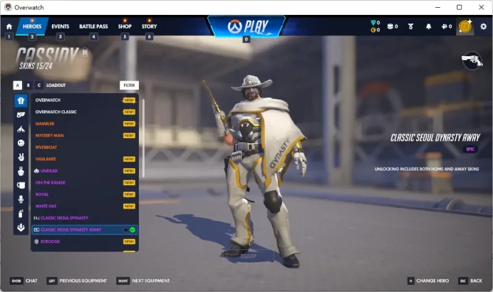 GENJI / CLASSIC SEOUL DYNASTY AWAY / Full Mail Access / see the picture / Please Read Description / knakp