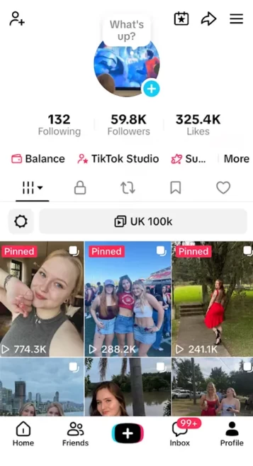 Instanly Delivery/ Monetized 59K Real Followers+325K Real Likes Account/ Creator Rewards Program Activated/ Live Stream/ Full Access