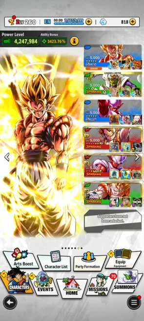 ANDROID+IOS- GOOGLE LINK- UL super Vegito+UL Hit+UL super gogeta+UL Janemba+41 LF+Zenkais 55+ Good Equipment (D151)