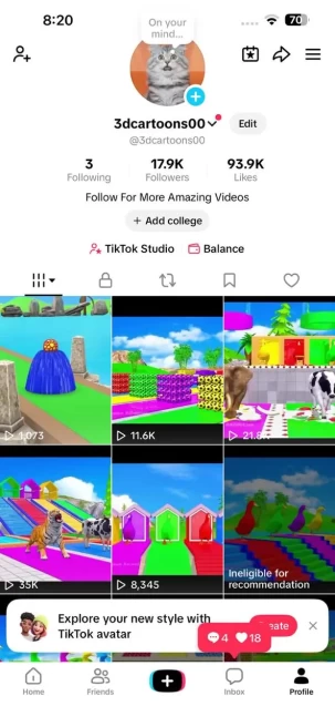 Trending TikTok Account – 18K Real Followers