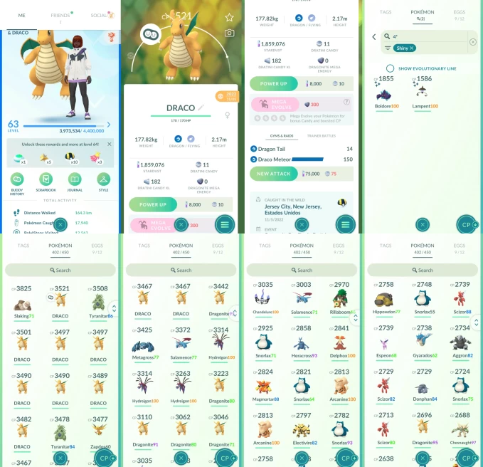 AC1347 -lv 63 Mystic | x26 3000CP | x125 2000CP | x6 Legendary | x2 SHUNDO | x62 shiny | x63 100IV | Pokopia Ditto | Draco meteor Dragonite | Ho