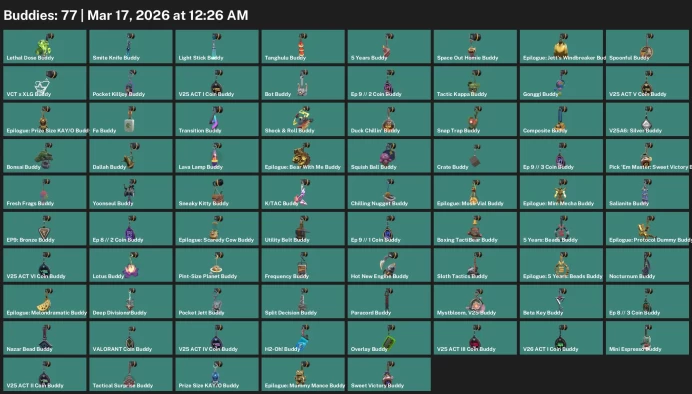 EU / 43 skins / Nocturnum Scythe / Primordium Vandal / Mystbloom Fanblade / Singularity Sheriff / Recon Phantom / 