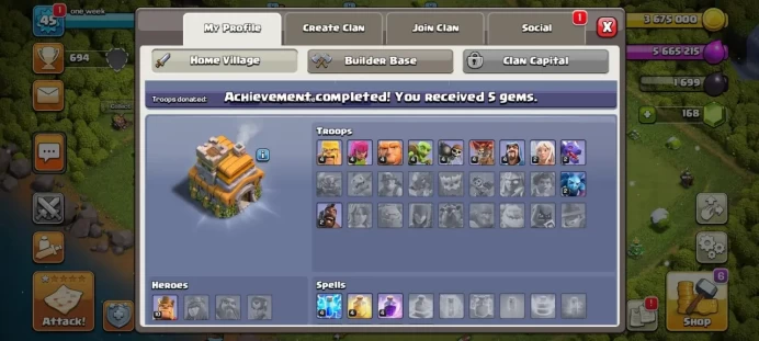TH7 LEVEL 10 HERO GOOD BASE AND WALLS 100% SECURED