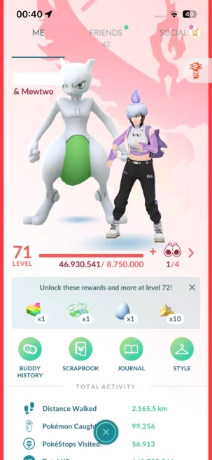 Level 71, 85 Pokemon 3000CP+, 3 Legendary+Mythical IV100, 268 Shiny, 127 Legendary, 241 IV 100, 20 Shiny Legendary, 5 Shadow Legendary