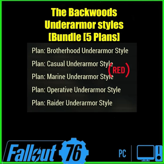 Underarmor styles [Bundle 5 Plans] [Brotherghood/Marine/Casuan/Operative/Raider Style]