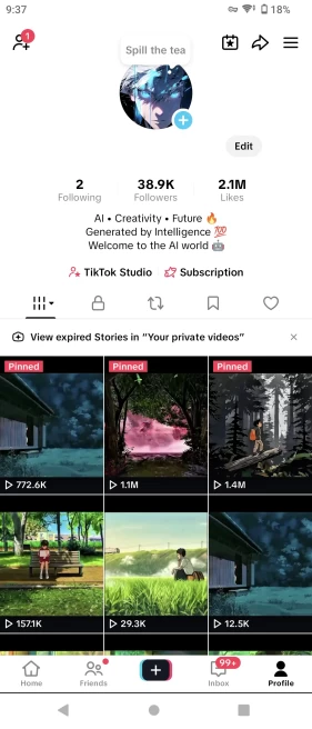 Monetized Account Creator Rewards Program Active | 38K Real Followers and 2.1M Likes | Real Screenshots + Full Access + Account in Good Standing