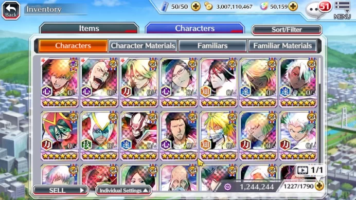 [GLOBAL]50K Orb|TYBW26(BazzB,Jugram,Uryu),Byakuya Renewd,TYBW25(Rangiku,Toshiro),Crescent Ichigo,Etc|5,9 AccTick|KlabID(BBS2436)
