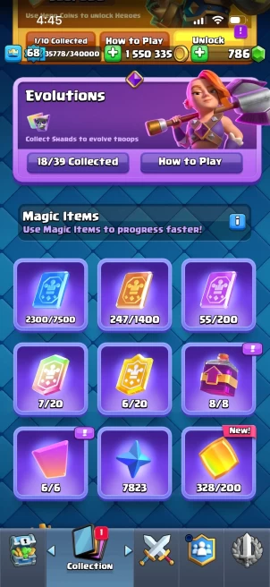 Premium Account ◈ KT 15◈ Level 65+ ◈ 11000+ Trophies ◈ Arena 28 Summit of Heroes ◈ IOS/Android ◈ Full access ◈ Instant Delivery