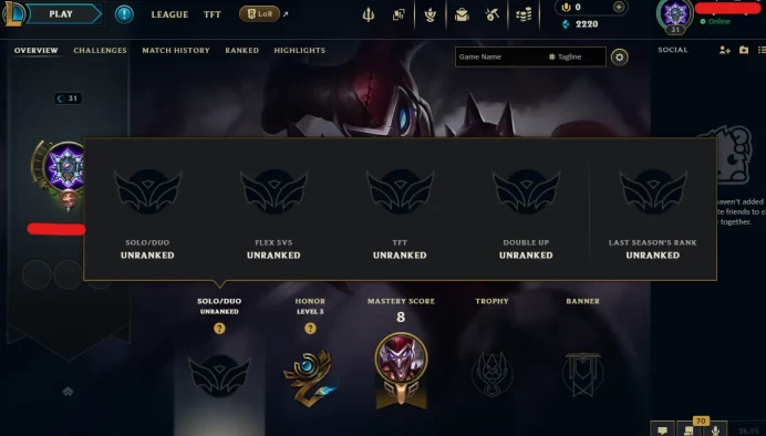 【TR 】Level 31    20  Champ/ 0 Skins   Full Access  High Quality Account  Instant Delivery️