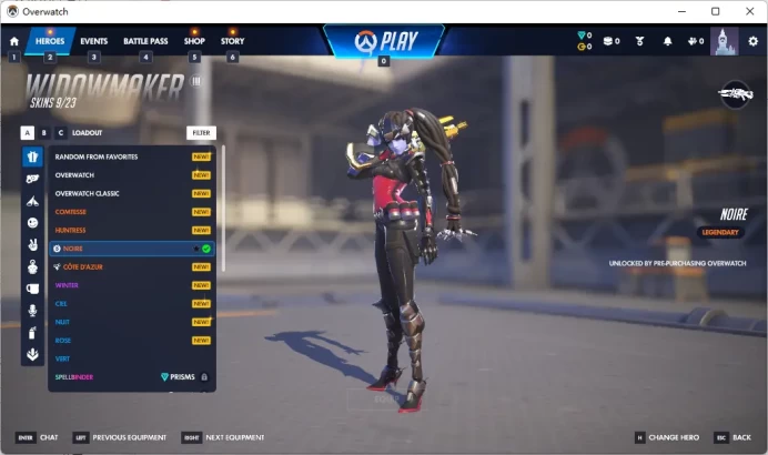NOIRE / 3 Gold Weapons / Full Mail Access / see the picture / Please Read Description / hpsqi