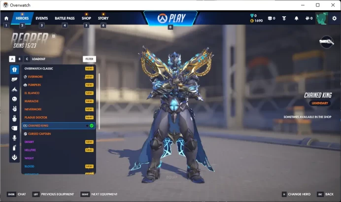 REAPER / CHAINED KING / HANZO / ONRYO / Full Mail Access / see the picture / Please Read Description / rolo