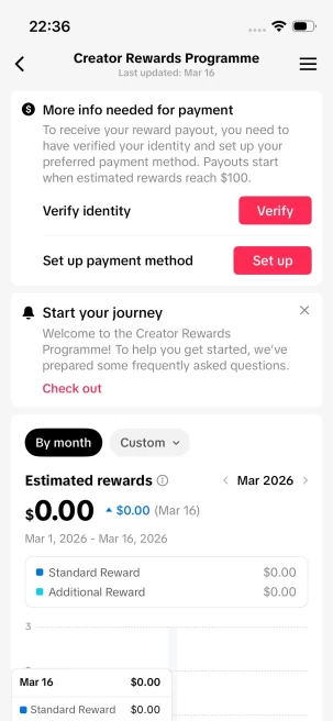 Monetized 26K Real Followers+180K Real Likes Account/ Creator Rewards Program Activated/ Full Access