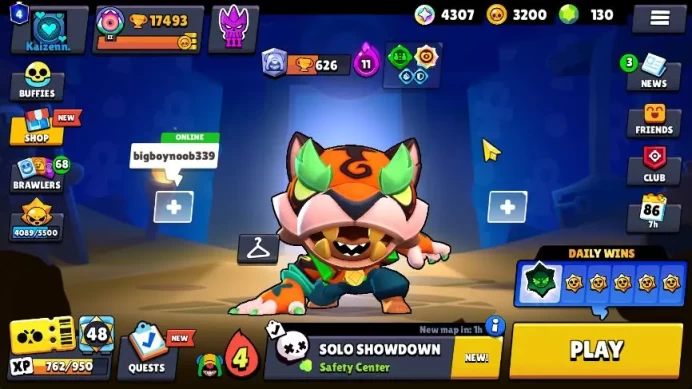17493 Trophy|78 Brawlers 10 Max Level|4 Hypercharge(S Poco,DA Edgar,L Edgar,N Edgar) 2 Legends 6 Mythic,etc|CN No|CheckSS(BS763)