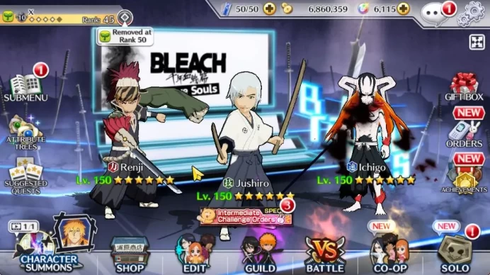 [GLOBAL]6K Orb+Fresh All Story|Jushiro Soul Reaper,Ichigo Crescent,TYBW24(Renji,Rukia,Byakuya),Etc|Klab ID(BBS2452)