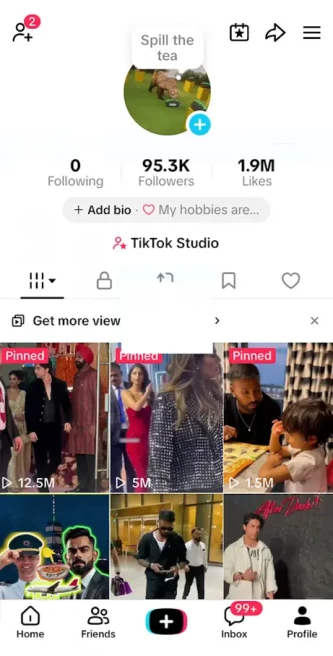 France Monetized Account/ 95K Real Followers+1.9M Real Likes/ Creator Rewards Program Activated/ Live Stream/ Full Access