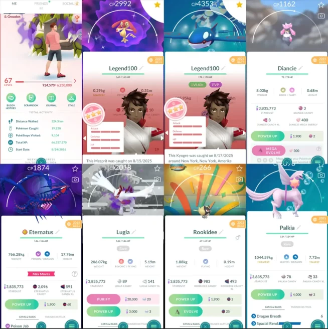2023 Level 67 2016. Eternatus Legends100 x13 Suicune100 Primal Kyogre 100iv