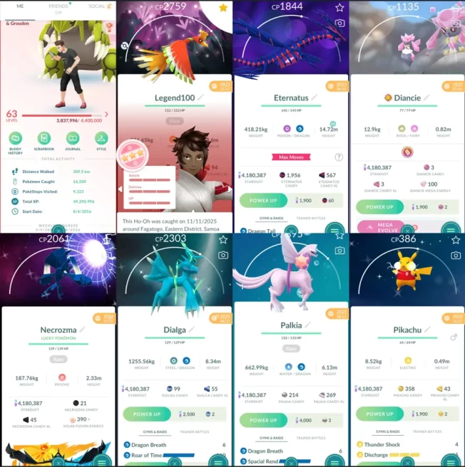 2029 Level 63 2016. Eternatus Suicune100 x2 Ho-Oh 100iv Wild Area 2025 BG  Shiny Dialga Origin 98iv