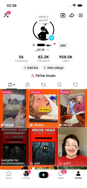 Instanly Delivery/ Monetized 82K Real Followers+950K Real Likes Account/ Creator Rewards Program Activated/ Live Stream/ Full Access