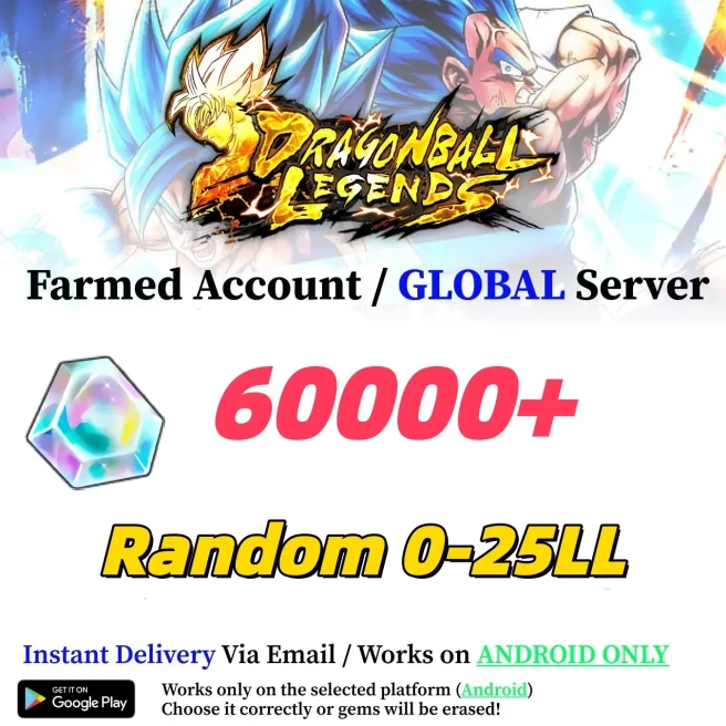GLOBAL//[Android only] 6000+Chrono Crystal】+Random 0-25LL|Baidan ID | The plot has been completed | DragonBall Legends