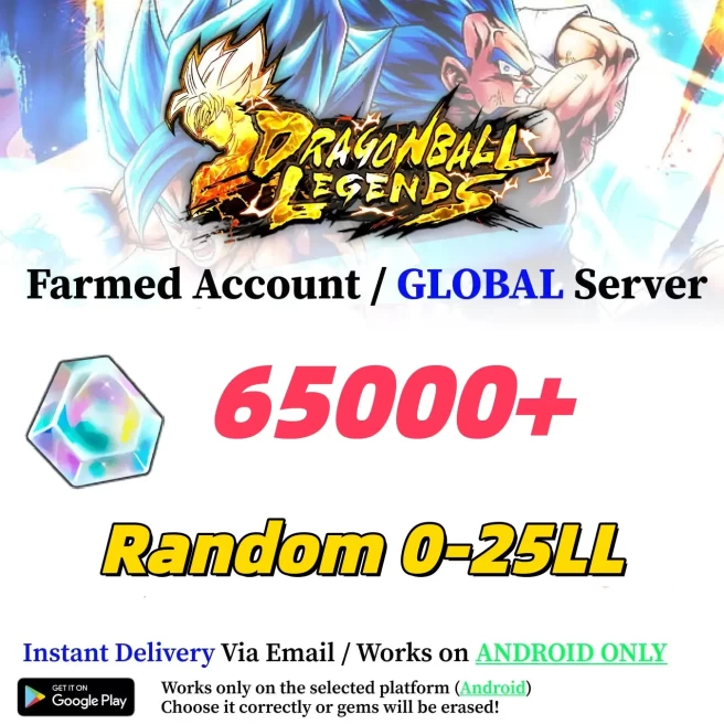 GLOBAL//[Android only] 6000+Chrono Crystal】+Random 0-25LL|Baidan ID | The plot has been completed | DragonBall Legends