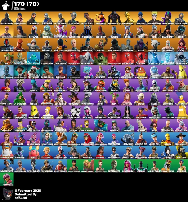 [PC] 170 skins | OG STW | Black Knight |  Travis Scott | The Reaper | Blue Squire | Royale Knight | Elite Agent | Sparkle Special