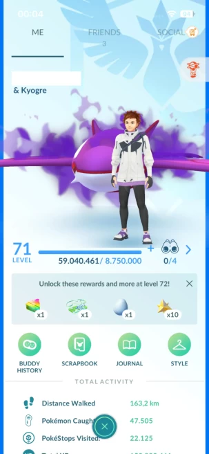 Level 71, 129 Pokemon 3000CP+, 8 Legendary IV100, 163 Shiny, 219 Legendary, 319 IV 100, 11 Shiny Legendary, 34 Shadow Legendary