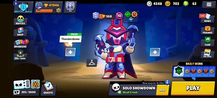 [Code 9587] Level 110 / 41k Trophy + Brawler pass plus Actived / 203 Skins / Very Cheap