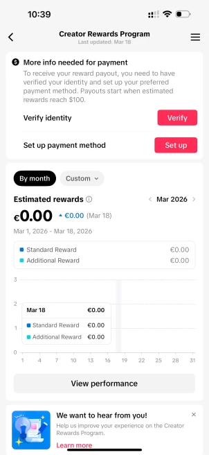 France Monetized Creator Rewards Program Account | 18k Real Followers & 76k Likes | Real screenshots + Full Access + Account in Good Standing