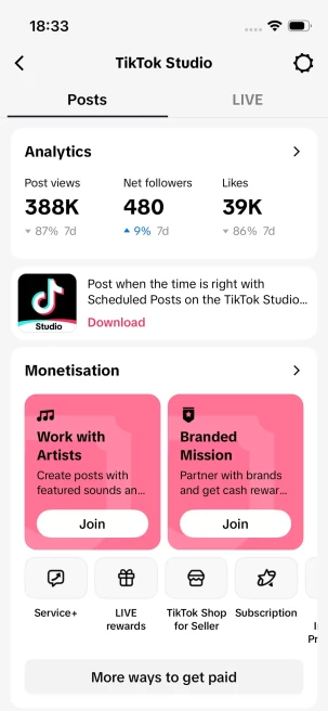Instanly Delivery/ 5.8K Followers+280K Likes Account/ Full Access/Live Stream
