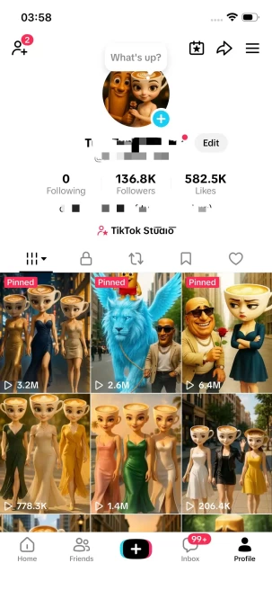 Instanly Delivery/ Monetized 130K Real Followers+580K Real Likes Account/ Creator Rewards Program Activated/ Live Stream/ Full Access