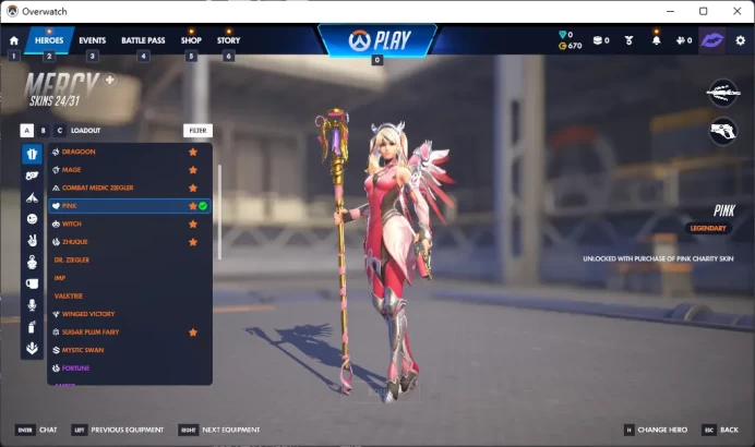 PINK / Snow Angel / ANGE DE LA MORT / 2020 PACIFIC ALL-STARS / Full Mail Access / see the picture / Please Read Description / khkr