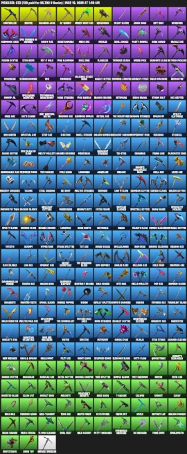 506 skins · Wonder / Travis Scott / IKONIK / Merry Mint Axe / Eon / The Paradigm / Rue