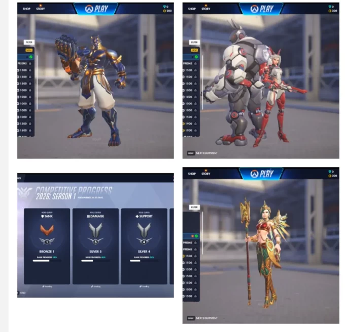 Mystic Swan Mercy / SilverTank / Silver Support / Bronze dps ( Unrevealed ) ( Handmade ) 20 Wins / Sms Verified / Full Access / Instant Delivery