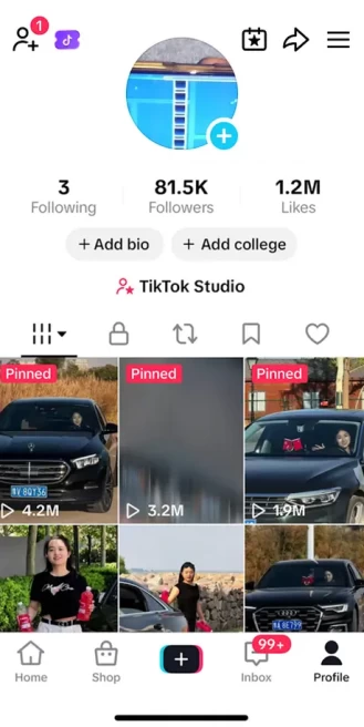Instanly Delivery/ Monetized 81K Real Followers+1.2M Real Likes Account/ Creator Rewards Program Activated/ Live Stream/ Full Access