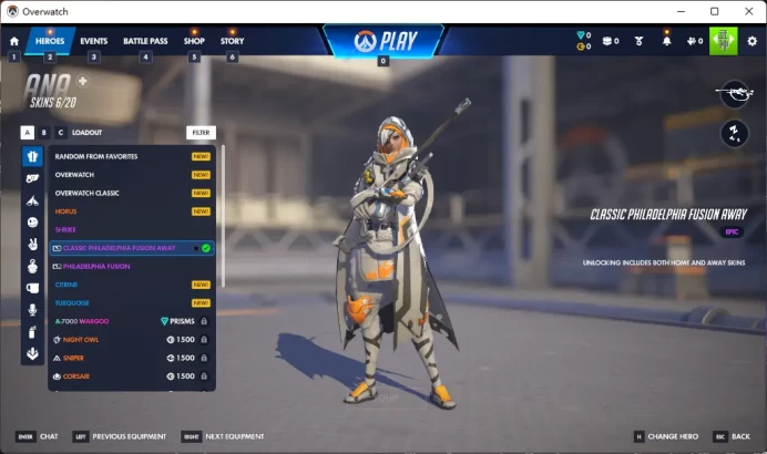 CLASSIC PHILADELPHIA FUSION AWAY / 2 Gold Weapons / Full Mail Access / see the picture / Please Read Description  / LukeBe