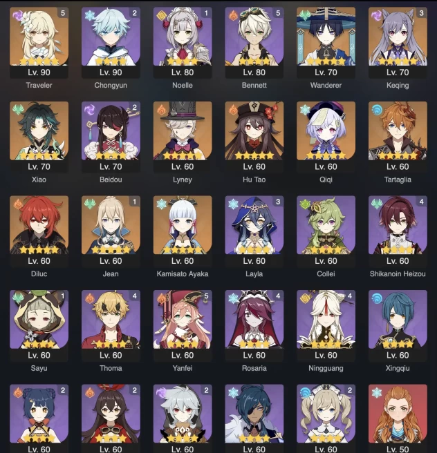 [2in1] GENSHIN IMPACT + Honkai: Star Rail | 55 AR | 45 CHARACTERS | 11 LEGENDARY | 1 LEGWEAPON | 4 CONSTELLATION